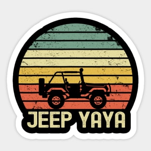 Jeep Yaya Vintage Jeep Sticker